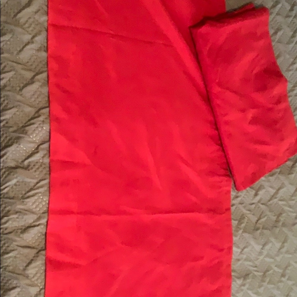 Pair of red valances - 2 windows or 1 huge one